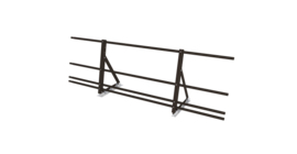 Ограждение кровельное со снегозадержателем на фальц Optima 0,65х2м RR 32