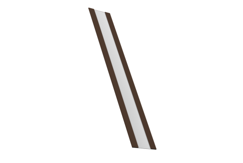 Крепежная планка жалюзи Milan, Milan Slim, Tokyo 0,45 Drap RAL 8017 шоколад (1,8м)