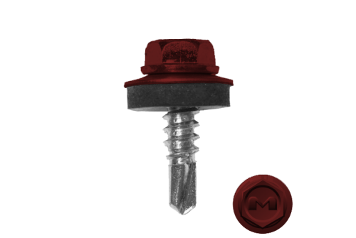 Саморез по металлу Daxmer 5,5х19 RAL 3011 (250) сверло №3