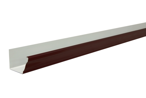 Желоб прямоугольный Vortex 127мм 3м RAL 8017 шоколад