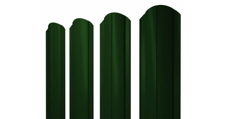 Штакетник Круглый фигурный 0,45 PE RAL 6005 зеленый мох