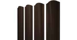 Штакетник Круглый фигурный 0,5 Velur X RAL 8017 шоколад